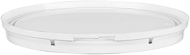 House Naturals 1 Gallon White Plastic Bucket Pail Food Grade BPA Free with Gasket Lid (Pack of 6) Made in USA