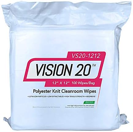 ESD Polyester Knit Cleanroom Wipers, 12 x 12"