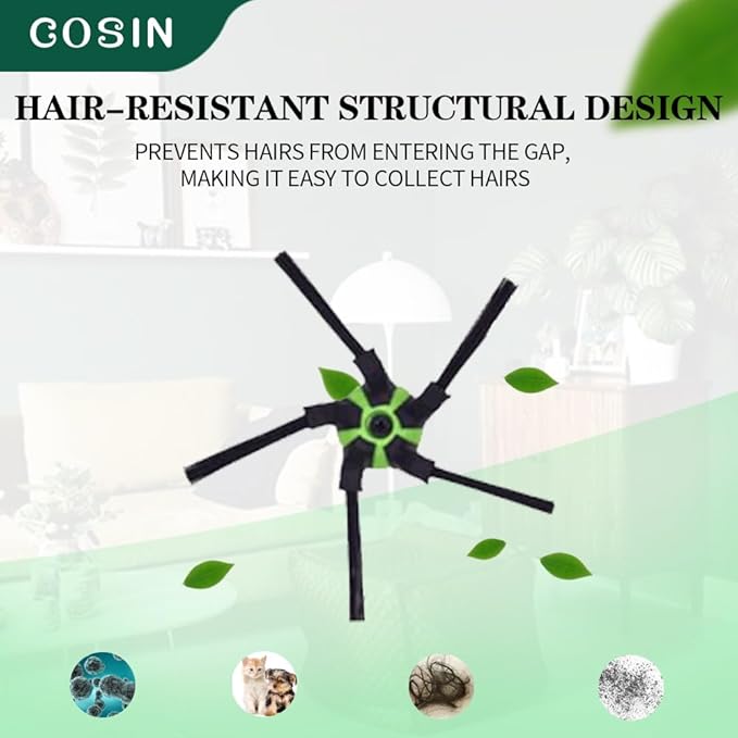 COSIN Replacement Parts Kit Compatible with Roomba s9(9150),s9+(9550),s Series Vacuum Cleaner.Pack of 2 Set of Multi-Surface Rubber Brushes, 10 Side Brushes,10 Filters,10 Dust Bags,2 Tools