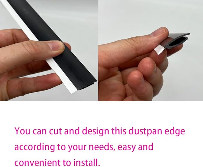 6 Pcs Dustpan Edge Replacement, 26cm Garbage Shovel Rubber Lip Strip for Dustpan