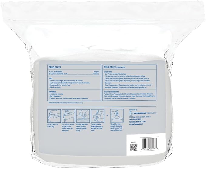 WIPESPLUS Hand Sanitizing Wipes Refill Bag Alcohol-Free Wipe for Restaurant and Retail, 3200 Count, (4 Packs of 800 Sheets)