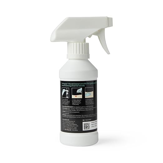 Medline Skintegrity Wound Cleanser, 8 ounce Spray Bottle, for wound cleaning, debridement, removing protein, pressure injuries, infected wounds, spray can be adjusted from mist to stream, Case of 6