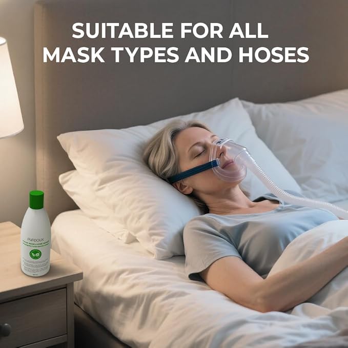 Purdoux CPAP Mask & Hose Soap Unscented(Pack of 3 Bottles, 250ML / 8.4OZ Green Tea-Mint)-CPAP Supplies, CPAP Accessories, CPAP Soap Cleaner for CPAP Machine