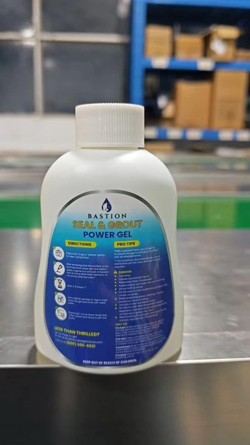 Bastion Mold Stain Remover Power Gel Cleaner Heavy Duty Cleaning Solution for Front Loader Washing Machine Seal, Bathroom Grout, Shower, Caulk (7 fl oz)