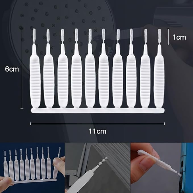 Upgrade Shower Head Cleaning Brush, Gap Hole Anti-Clogging Cleaning Brush, Shower Head Cleaner Picks Brush Tiny Cleaning Brush for Shower Head, Multifunction Shower Head Cleaning Brushes (30PCS)