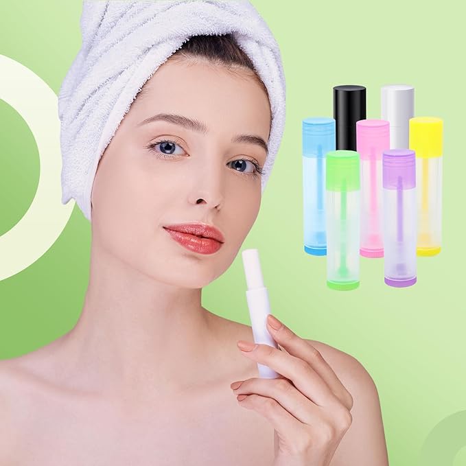Lip Balm Crafting Kit, 50 Pieces Empty Lipsticks Filling Tubes Mold Handmade Set Pallet with Scraper, Lip Balm Tubes with Filling Tray and Spatula for Women Girl Cosmetics Makeup, Multicolor