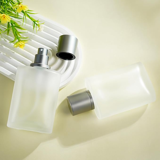 YU FENG Glass Perfume Bottles Empty Refillable Atomizer 2 Pack 100ml/3.4oz(Cylinder)