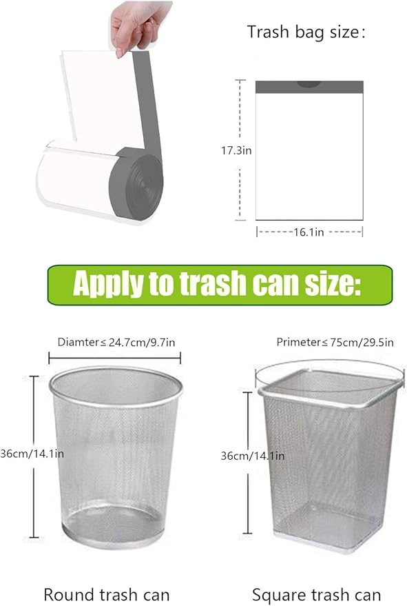 Besli 2 Gallon Drawstring Trash Bag Small Garbage Bag,100 Counts(White, 2 Gallon)