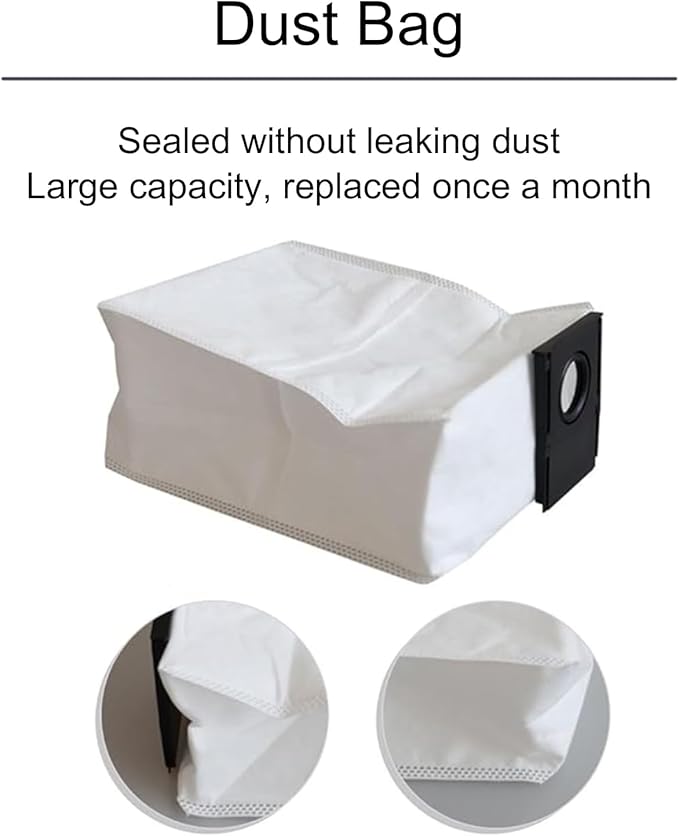 Replacement Accessories for Eureka J15 Evo Ultra Robot Vacuum,2Rubber Main Brush,3Mop Pads,2Filters,6Side Brush,3Dust Bag,1Cleaning Brush.