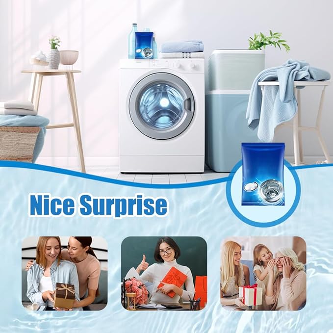 Washing Machine Cleaner, 2026 New Powerful Stain Remover for Washing Machine Tanks - Deep Clean Solution for HE Top Load and Front Load Washers, Descaler for Drum, Tub & All Internal Parts (1Pack)