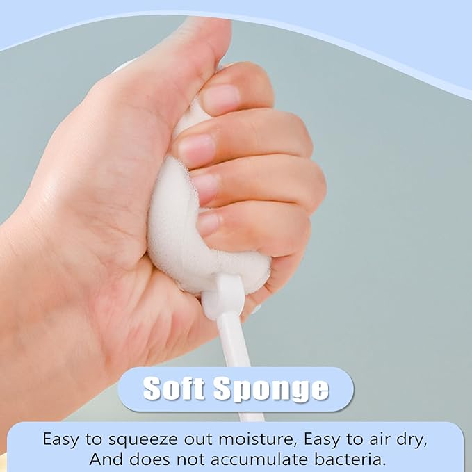 6 PCS Sponge Bottle Brush Replacement Heads Soft Sponge Brush Head Environmental Protection Cup Cleaner Without Handle (Brush Head 6PCS)