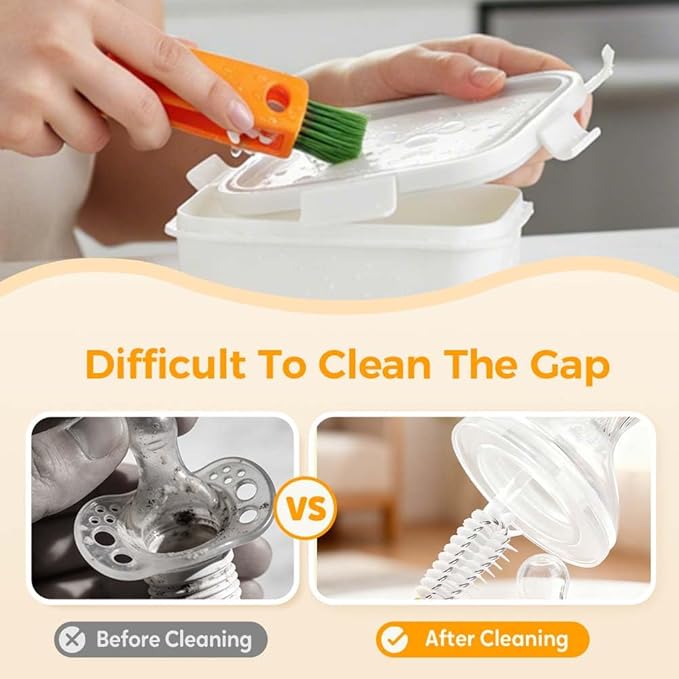 Upgrade 3 in 1 Cup Lid Cleaning Brush Set, 2025 New 12PCS Multifunctional Bottle Crevice Portable Cup Lid Cleaning Brushes, Crevice Cleaning Brush, Home Kitchen Crevice Brush Tools (3)