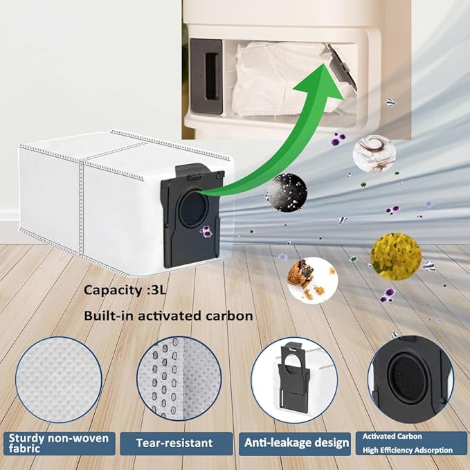 JoyBros Accessories for Dreame L10s Ultra Heat ONLY; X30 Ultra mops/Wipes X6; dust Bag X4; Filter HEPA X4; Main Brushes X2; Side Brushes X4 Spare Parts
