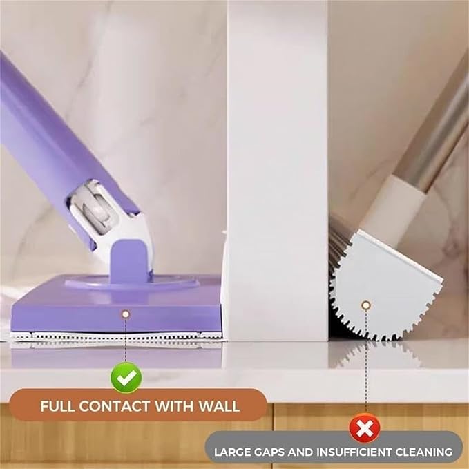Convenient Cloth Changing Mini Mop + Magic Cleaning Cloth*6, Zero Touch Snap Grip Mini Mops for Wet & Dry Cleaning, Lightweight Snap for Corners (27in - P + Cloth*6)