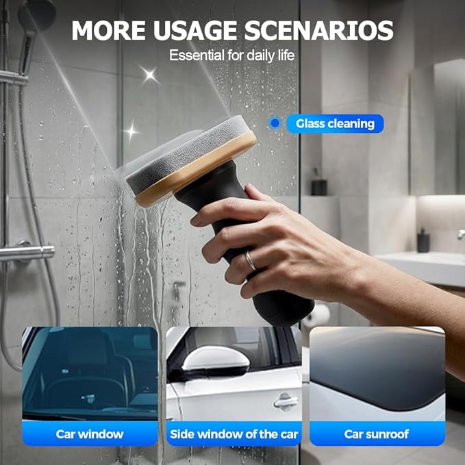 Handheld Glass Oil-Film Remover, 2026 Upgrade Glass Emulsion Cleaner, New Glass Cleaning Board, Automotive Oil Film Cleaning Brush for Car Windows (2, Medium)