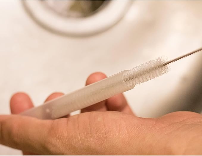 Juvale Stainless Steel Straw Cleaner Brush Set - Extra Thin Straw Cleaner, 2 mm Nylon Bristles - Bottle Brush Cleaner, Extended Reach - Water Bottle Cleaning & Smoothie Tube Tool - Pack of 8, 2 Sizes