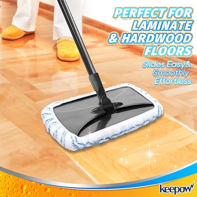 Cotton Pad Terry Cloth Mop Refills 15x8 inches Reusable Mop Pads Compatible with O Cedar Hardwood Floor'N More Microfiber Mop, Mop Refill Heads Replacements, 6 Pack