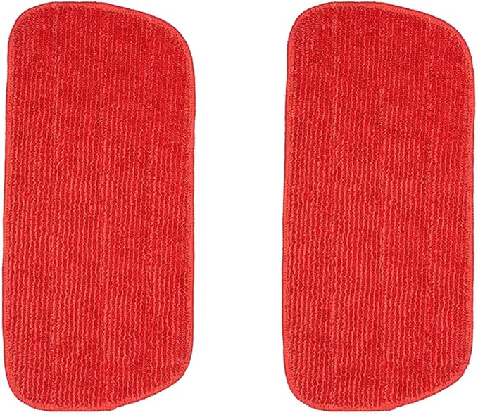 Rinakou 2 Pack Microfiber Reusable Replacement Mop Refill Mop Pads Compatile with OXO Good Grips Spray Mop,Dry & Wet Mopping Cloth Refills for Floor Cleaning (Mop is Not Included) (2 Pack), Red