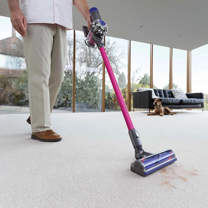 Garbage fighter Vacuum Attachments Quick-Release Motorhead Cleaner for Dyson V6 DC58 DC59 DC61 DC62 DC72 DC74 Models Cleaner SV04 SV06 SV09 Replacement Part Electric Head for Hardwood Floor Carpets