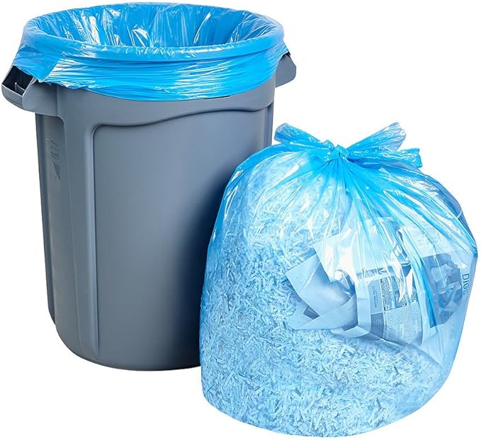 30-33 Gallon Trash Bags Heavy Duty (Value Pack 100 Count w/Ties) Blue Trash Bags 30-33,30, 33 Gallon, 35 Gal Capacity