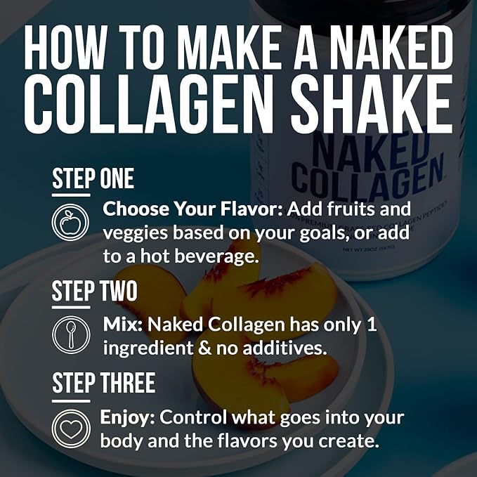 NAKED Collagen Stick Packs - Pasture-Raised, Unflavored Grass-Fed Hydrolyzed Collagen Travel Pack, Paleo Friendly, Non-GMO, Keto, Gluten Free, 30 Sachets