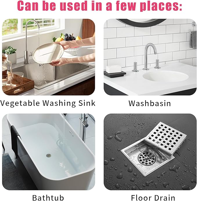 Drain Foam Cleaner, Foam Drain Cleaner, Foaming Drains Clog Remover for Bathroom Sinks, Washbasin, Tubs (2 PCS)