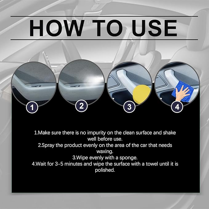 Vexoilux Polishing Cleaner Car Interior, 100ml Car Interior Cleaner Spray, All Purpose Car Interior Detailer Cleaner for Dashboards, Seats, Leather, Plastic 2PCS