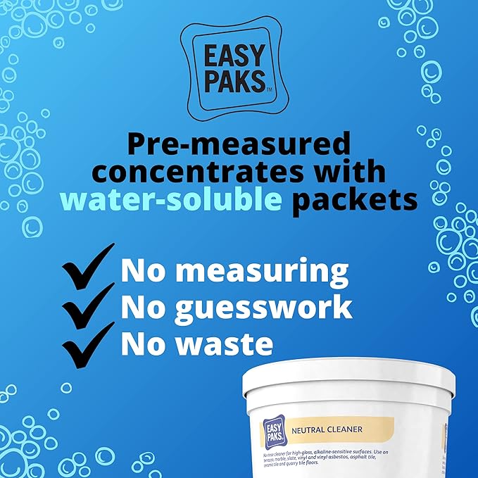 Diversey 990653 Easy Paks Neutral Cleaner, Cleans High Traffic Glossy Floors, Dissolving Pods with Pine Scent, 90-Paks, 1-Tub