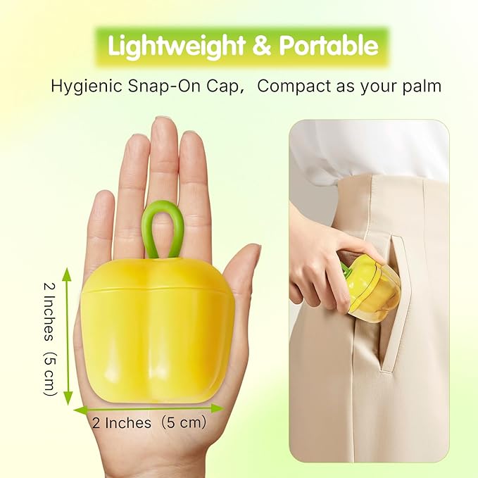 Metchangelife 2 Pcs Protable Mini Lint Rollers, Reusable Washable Lint Rollers for Clothes Car Seats with Protective Cap, Travel Portable Lint Roller - Fits in Wallet, Pet Hair Remover(Green)