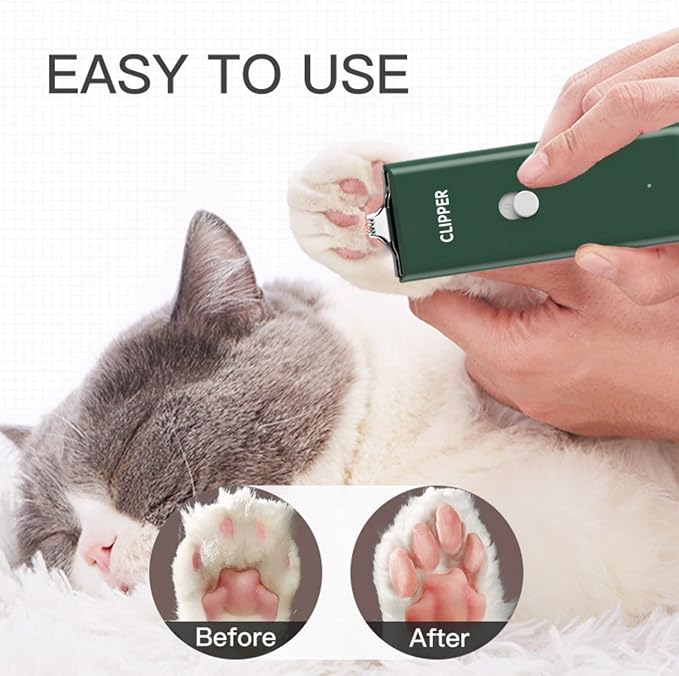 Grimgrow Dog Cat Home Hair Waterproof Clipper Portable Electric USB Rechargeable Pet Grooming Tools Low Noise Shaver Cordless Trimmer for Small and Large Pets