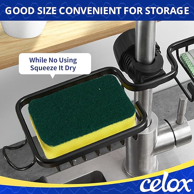CELOX 12 Pack Dish Sponge for Kitchen, Dual Sided Scrub Heavy Duty, Non Scratch Sponges Perfect for Dishwashing and Household Cleaning, Highly Absorbent and Easy to Dry for Reuse
