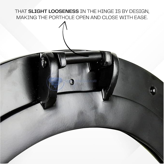 Nagina International Premium Matte Black Nautical Porthole Wall Mounted Mirrors | Maritime Ship's Decor Window