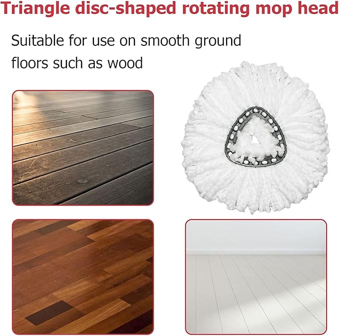 O-Cedar Spin Mop Replacement Head Set with Base and 30" to 58" Handle, Combo Set Includes 4 Pack Mop Refills