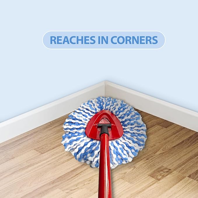 Spin Mop Replacement Heads, Microfiber Mop Refills, Easy to Replace, 6 Pack