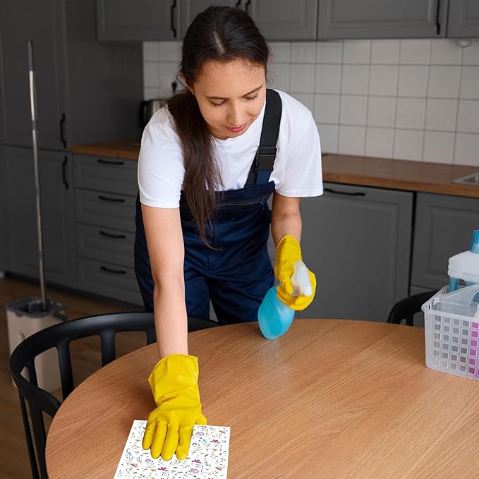 Floral Swedish Dish Cloths for Kitchen, 6 Pack Reusable Wildflowers Swedish Kitchen Dishcloths, Absorbent Sponge Cleaning Dish Cloths for Party Home Cleaning Quick Drying Washable Hand Towel