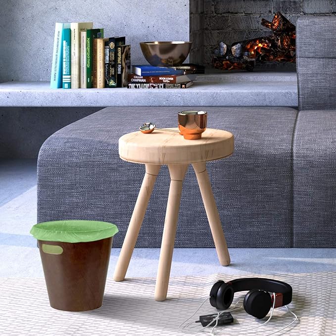 Inwaysin 1.2 Gallon Small Trash Bags Garbage Gags 1-1.5 Gallon 125 Counts, Mini Trash Bags Biodegradable for Bathroom Office Home Fit 4.5-5L Garbage Can (5 Rolls/Green)