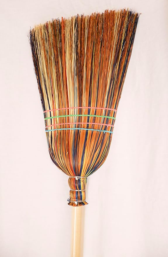 The Homestead Farmhouse Broom - Handmade in The Arkansas Delta This All Natural Broomcorn Broom is Well Suited for Your Farmhouse, Lobby or barn. Can be Used Both Indoors and Outside.