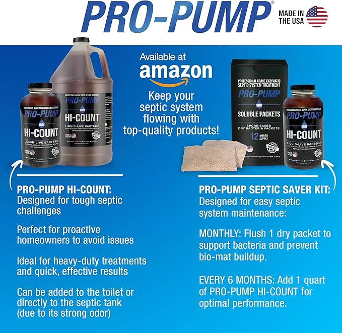 HI-COUNT Professional Grade Septic Tank Maintenance Liquid, 1 Gallon