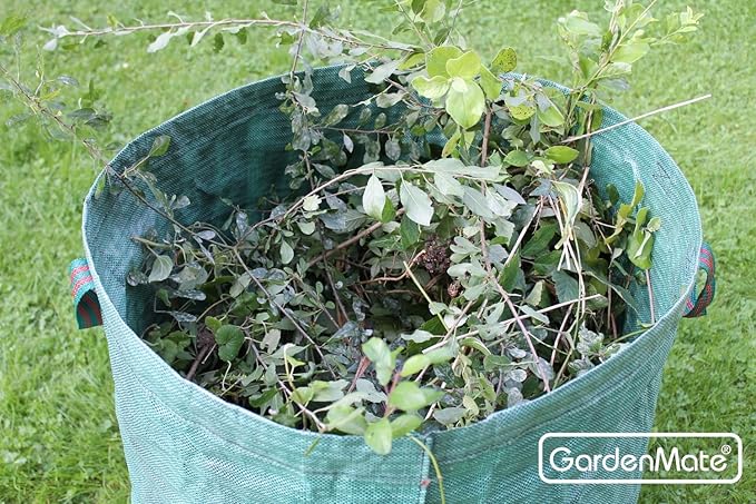 GardenMate 3-Pack 72 Gallons Reusable Garden Waste Bags (H30, D26 inches) - Yard Waste Bags