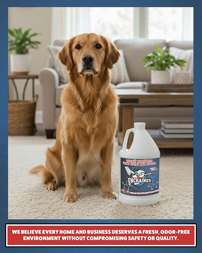Truck Mount Forums Unchained Urine Stain & Odor Remover – Cleaner for Dog & Cat, Pet Odor Eliminator on Carpet & Furniture, Industrial Strength Urine & Feces Neutralizer, Sweet Breeze – 1Gallon