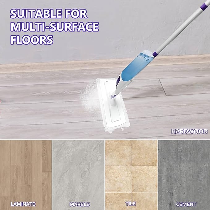 Hisucbetter 20 Pack Power Mop Refill Pads Compatible with Swiffer Power Mop, Dry/Wet Multi-Surface Mopping Pad Refills for Floor Cleaning, Unscented.