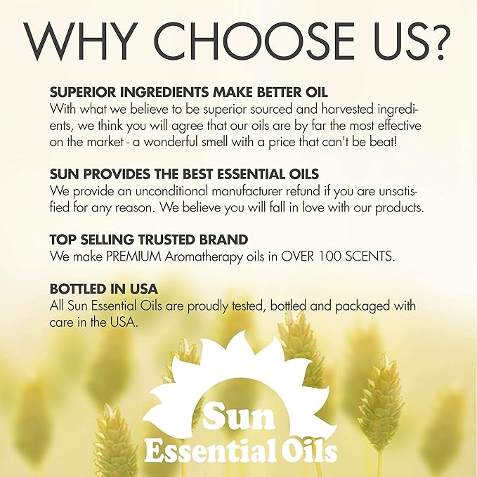 Sun Essential Oils - Roman Chamomile Essential Oil (8 oz) for Diffuser, Skin, Body, Face, Aromatherapy Massage & Humidifier, Scent for Soap, Candle, Shampoo & Lotion Making at Home