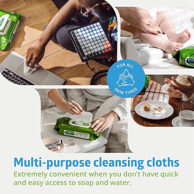 FitRight Aloe Fragrance-Free Quilted Wet Wipes, Soft Pack with Flip Top, 8 x 12 Inches, Pack of 48 Wipes
