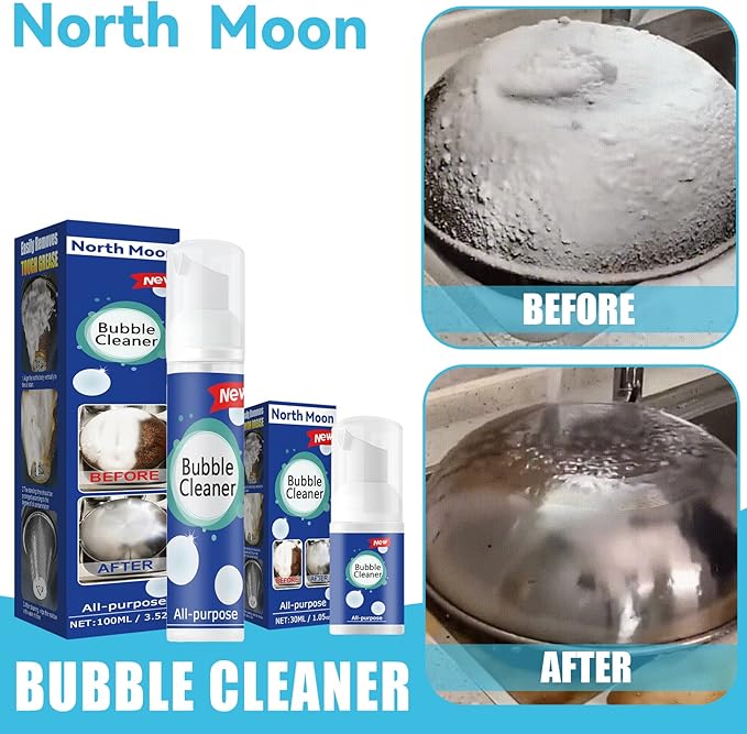 Bubble Cleaner, All Purpose Bubble Cleaner Kitchen Deep Cleaning Spray, All-purpose Rinse-free Cleaning Spray(3PC)