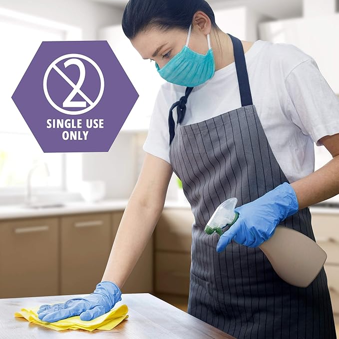 MED PRIDE Medical Grade Vinyl Single Use Non Latex Exam Gloves, Powder Free, Rubber Free, Non Sterile Gloves for Medical, Cleaning (Large 1000)