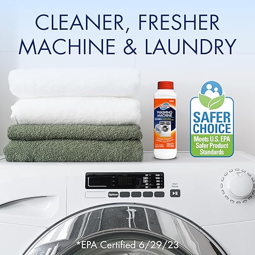 Glisten Washing Machine Cleaner, Helps Remove Odor, Buildup, and Limescale, Fresh Scent, 12 Ounce Bottle, 2-Pack