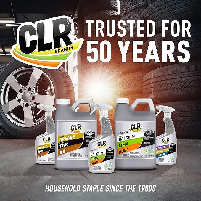 CLR Brands Automotive Calcium, Lime & Rust Remover Spray, 22 oz., Cleaning Spray for Multiple Surfaces, EPA Safer Choice Certified, Ammonia, Phosphate and Bleach Free Cleaner