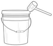 House Naturals 5 Gallon Food Grade Made in USA Pail Plastic Bucket with Screw on Air Tight Double Gasket Lid, (Pack of 3) (Green Buckets- Green Lids)