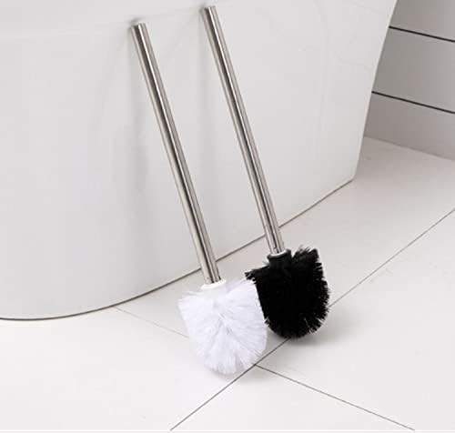 6PCS Toilet Brush Plastic Toilet Brushes Toilet Bowl Cleaner Brush Toilet Replacement Brush Bathroom Cleaning Brushes with Stainless Steel Handle. (White)