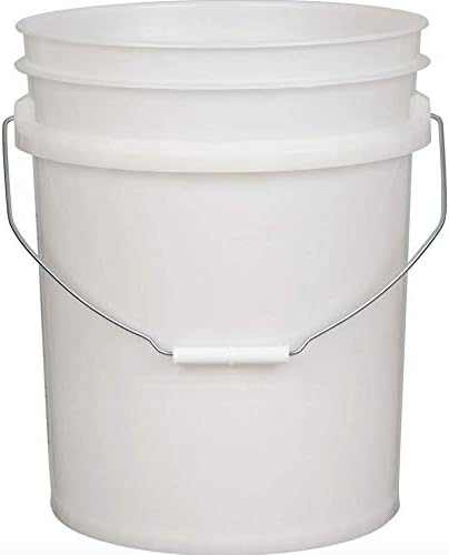 House Naturals 5 Gal White Plastic Buckets Food Grade BPA Free Premium 90 mil pails with Gasket Lids - Pack of 3 - Made in USA
